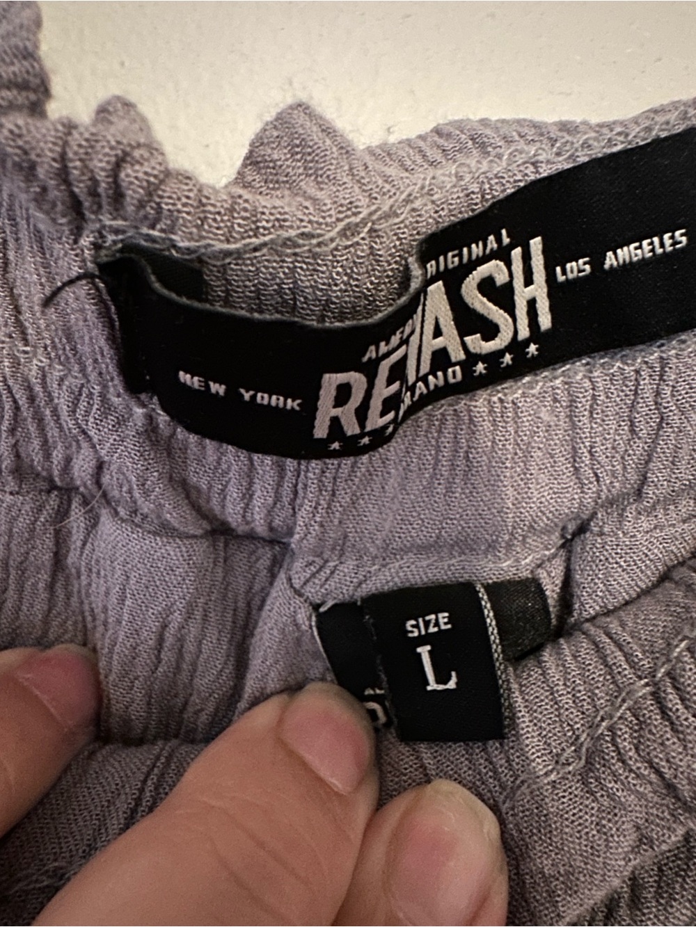 Rewash Gray High-Waist Drawstring Ruffle Shorts - Picture 3 of 3